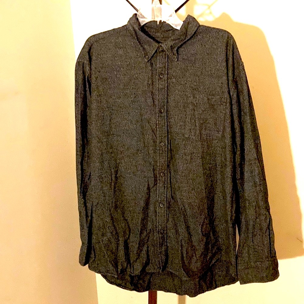 St John’s Bay | Mens Gray Button Down Long Sleeve Shirt - Size XXL